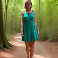 Mature ladies in the woods