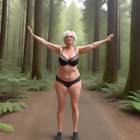 Mature ladies in the woods