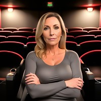 Having fun in a movie theater