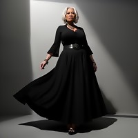 Black women wearing long dark skirts