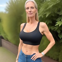Fit dutch mom goes for a walk